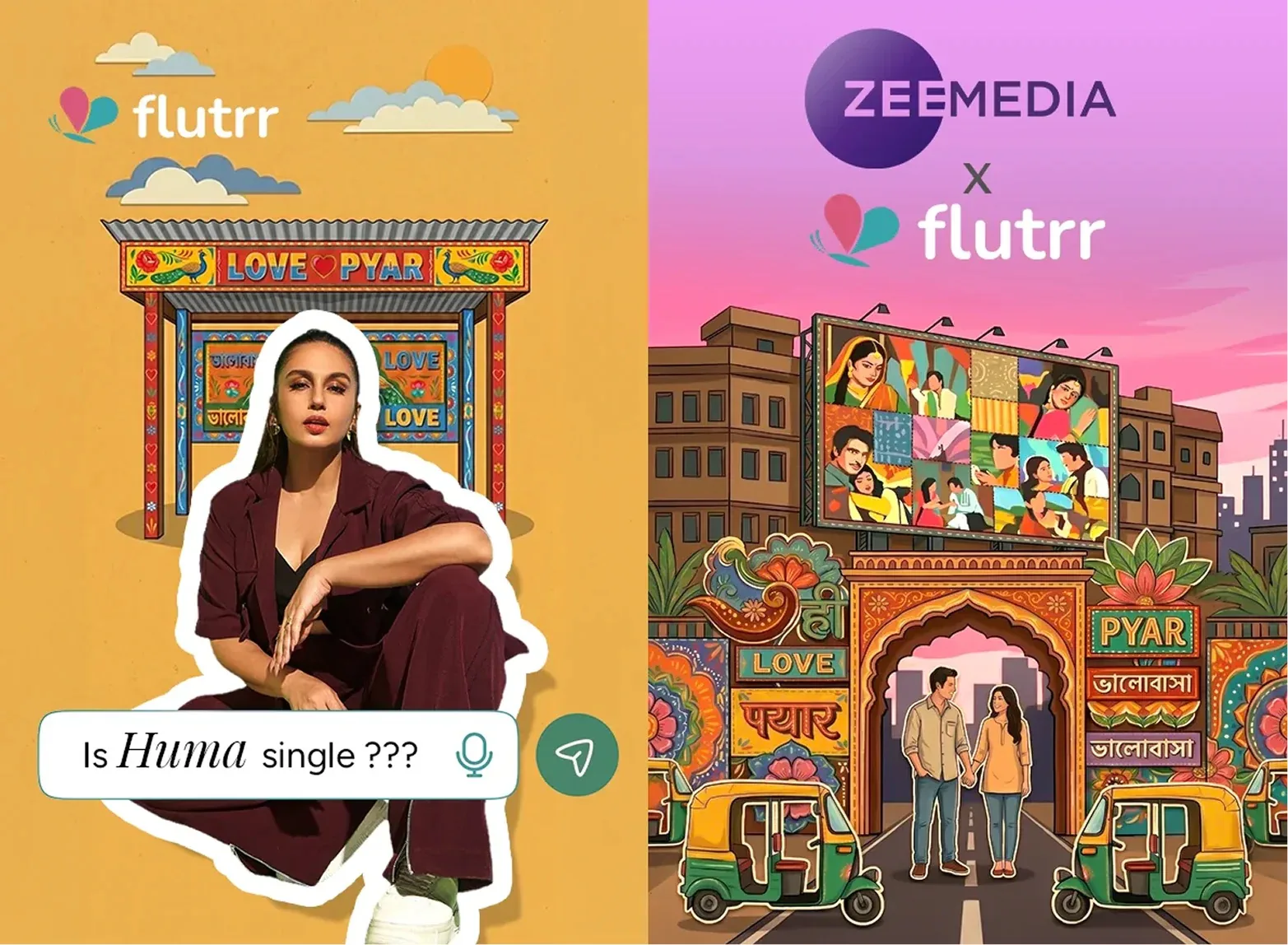 Huma Qureshi and Zee Media Corporation join flutrr